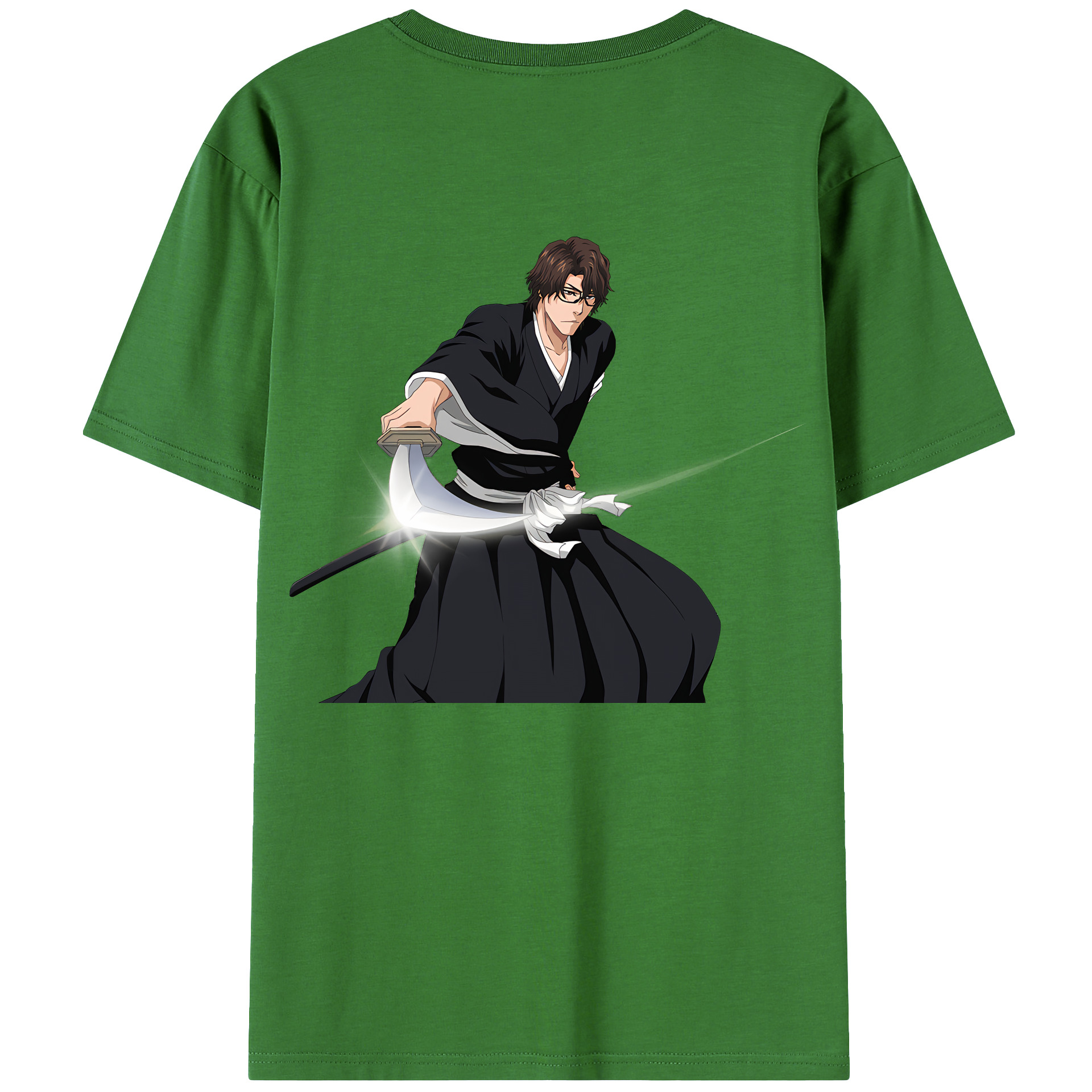 （画像用） ブリーチ 藍染 惣右介（あいぜん そうすけ） BLEACH Aizen Sousuke レディース半袖Tシャツ(バックプリント)